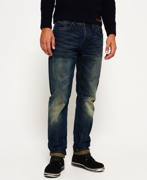 Superdry Copperfill Loose Férfi Farmer Kék | LRSUV7364